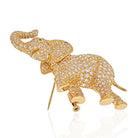 Cartier 18K Yellow Gold Diamond Elephant Brooch - The Back Vault