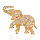 Cartier 18K Yellow Gold Diamond Elephant Brooch - The Back Vault