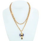 Harry Winston Gold Lapis, Ruby And Diamond Whistle On A Chain Necklace - The Back Vault