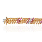 David Webb Platinum & 18K Yellow Gold Diamnd And Ruby Bracelet - The Back Vault