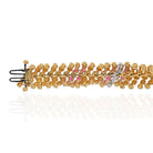 David Webb Platinum & 18K Yellow Gold Diamnd And Ruby Bracelet - The Back Vault