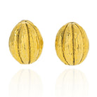 David Webb 18K Yellow Gold Fluted Earrings - The Back Vault