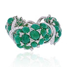 David Webb Platinum Green Emerald And Diamond Flexible Bracelet - The Back Vault