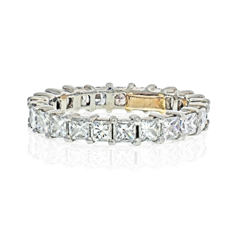 Platinum 3 Carat Princess Cut Eternity Band - The Back Vault