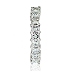 Platinum 3.50 Carat Princess Cut Shared Prong Eternity Band