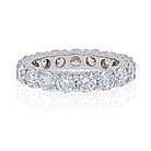 Platinum 4.75 Carat Round Diamond Shared Prong Eternity Band - The Back Vault