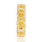 15 Carat 18K Yellow Gold Radiant Cut Fancy Yellow Diamond Eternity Band - The Back Vault