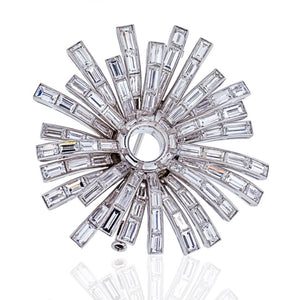 Bvlgari Platinum 1960's Diamond Setting for a Brooch