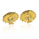 Tiffany 18K Yellow Gold  Vintage Flower Earrings - The Back Vault