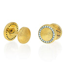 Tiffany & Co. 14K Yellow Gold Diamond Circle Cuff Links - The Back Vault