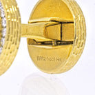 Tiffany & Co. 14K Yellow Gold Diamond Circle Cuff Links - The Back Vault