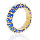 Tiffany & Co. Platinum & 18K Yellow Gold Schlumberger Blue Enamel Diamond Bracelet - The Back Vault