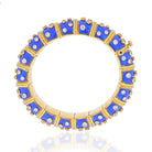 Tiffany & Co. Platinum & 18K Yellow Gold Schlumberger Blue Enamel Diamond Bracelet - The Back Vault