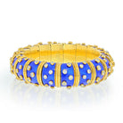 Tiffany & Co. Platinum & 18K Yellow Gold Schlumberger Blue Enamel Diamond Bracelet - The Back Vault