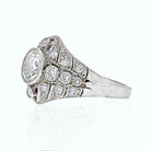 Platinum 1930's Art Deco Diamond Engagement Ring - The Back Vault