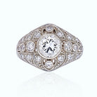 Platinum 1930's Art Deco Diamond Engagement Ring - The Back Vault