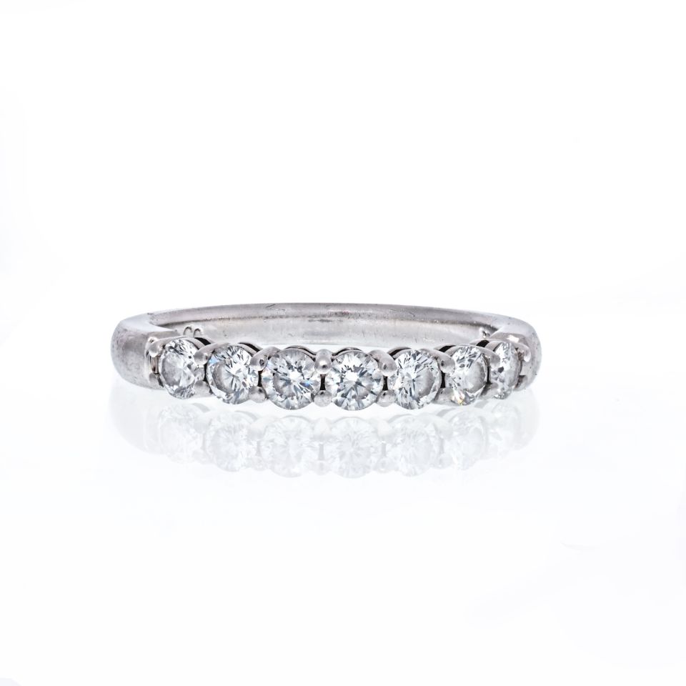 Tiffany & Co. Platinum Seven Stone Wedding Band - The Back Vault