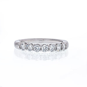 Tiffany & Co. Platinum Seven Stone Wedding Band