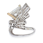 Platinum Large Trilliant Cut Diamond Statement Ring - The Back Vault