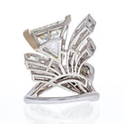 Platinum Large Trilliant Cut Diamond Statement Ring - The Back Vault