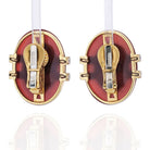 David Webb 18K Yellow Gold  Carnelian And Diamond Clip Earrings - The Back Vault