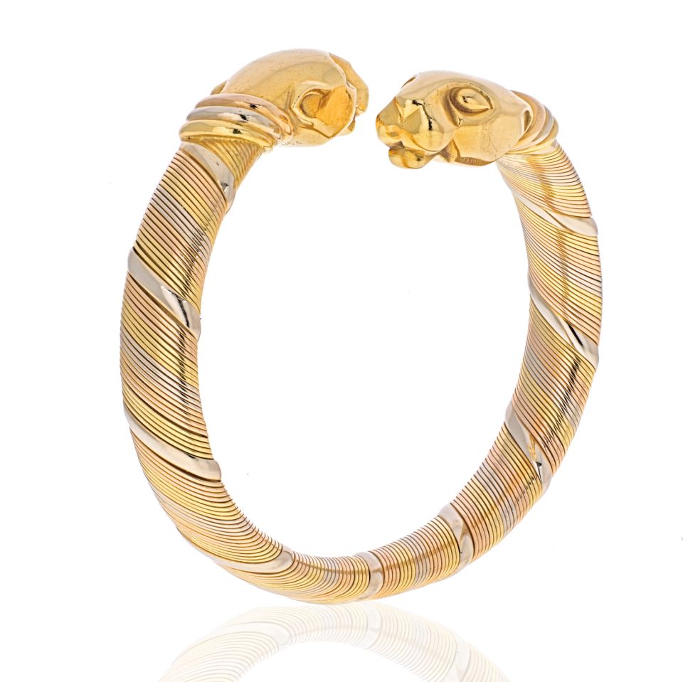 Cartier 18K Tri Color Bypass Vintage Bracelet - The Back Vault