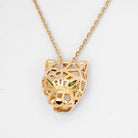 Cartier 18K Yellow Gold Skeleton Panthere On A Chain Necklace - The Back Vault