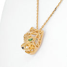 Cartier 18K Yellow Gold Skeleton Panthere On A Chain Necklace - The Back Vault