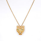 Cartier 18K Yellow Gold Skeleton Panthere On A Chain Necklace - The Back Vault