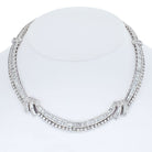 23 Carat Bagutte And Round Diamond Platinum Collar Bridal Necklace