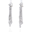 Platinum 27 Carat Diamond Hanging Chandelier Earrings - The Back Vault