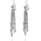 Platinum 27 Carat Diamond Hanging Chandelier Earrings - The Back Vault