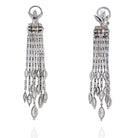 Platinum 27 Carat Diamond Hanging Chandelier Earrings - The Back Vault