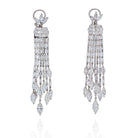 Platinum 27 Carat Diamond Hanging Chandelier Earrings - The Back Vault