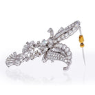 Platinum 12.50 Carat Diamond Dangling Cluster Brooch - The Back Vault