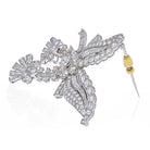 Platinum 12.50 Carat Diamond Dangling Cluster Brooch - The Back Vault