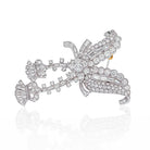 Platinum 12.50 Carat Diamond Dangling Cluster Brooch - The Back Vault