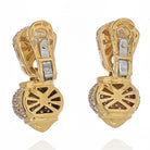 Bvlgari 18K Yellow Gold Chandra Diamond Heart Earrings - The Back Vault