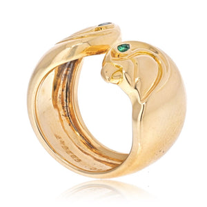 Cartier 18K Yellow Gold Falcon Head Anoubois Ring