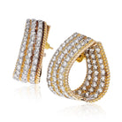 18K Yellow Gold 6 Carat Diamond Huggie Earrings - The Back Vault