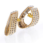 18K Yellow Gold 6 Carat Diamond Huggie Earrings - The Back Vault