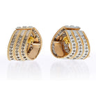 18K Yellow Gold 6 Carat Diamond Huggie Earrings - The Back Vault