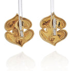 David Webb 18K Yellow Gold White Enamel Onion Dome Earrings - The Back Vault