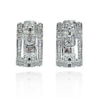 Bvlgari 18K White Gold Parentesi Diamond Huggie Earrings - The Back Vault