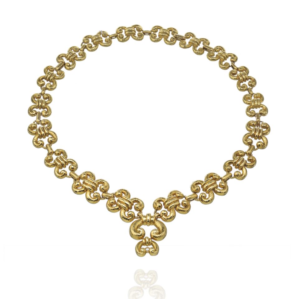 David Webb 18K Yellow Gold Collapsible Necklace - The Back Vault