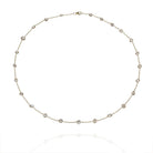 18K Yellow Gold 24 Round Cuts Diamonds by the Yard Necklace - The Back Vault