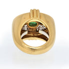 David Webb Platinum & 18K Yellow Gold Multi Color Gemstone And Diamond Ring - The Back Vault