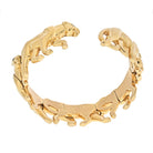 Cartier 18K Yellow Gold Walking Pantheres Nakoura Cuff Bracelet - The Back Vault