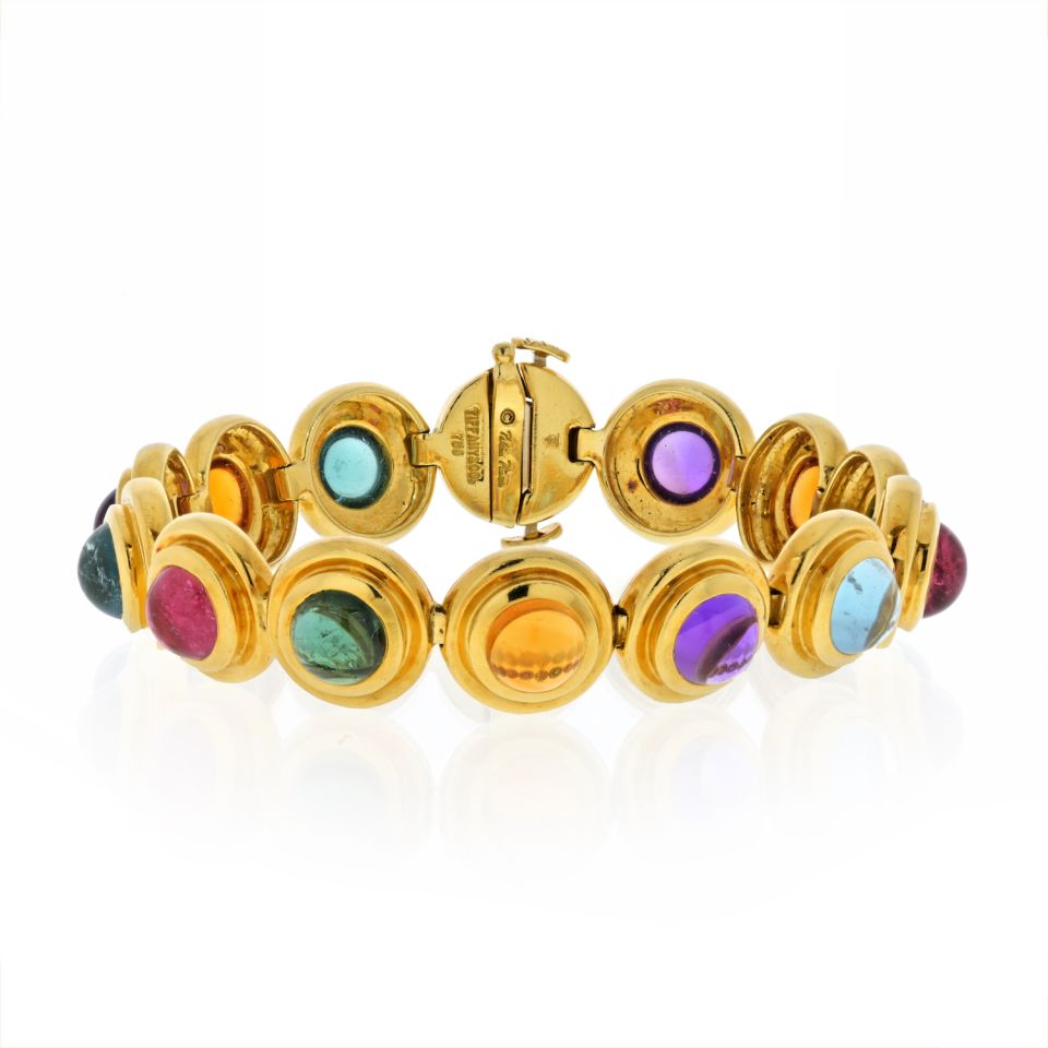 Tiffany & Co. 18K Yellow Gold Paloma Picasso Semi Precious Gemstone Bracelet - The Back Vault