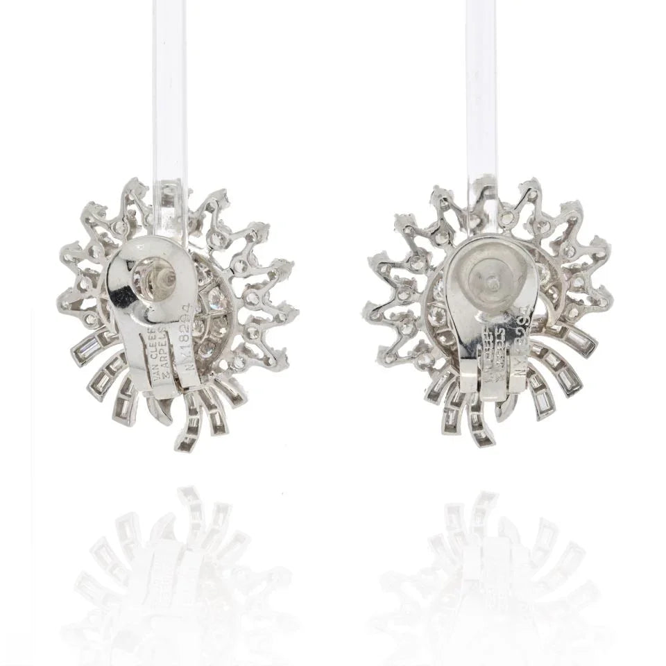 Van Cleef & Arpels Platinum 1940's Diamond Fan Vintage